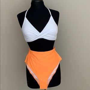 High waisted high cut bikini